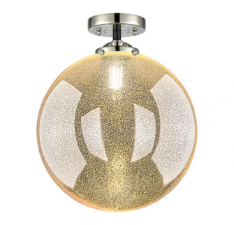 Beacon - 1 Light - 12 inch - Black Polished Nickel - Semi-Flush Mount (3442|284-1C-BPN-G208-12)