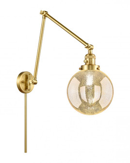 Beacon - 1 Light - 8 inch - Satin Gold -Adjustable Swing Arm (3442|238-SG-G208-8)