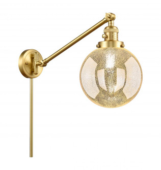 Beacon - 1 Light - 8 inch - Satin Gold -Adjustable Swing Arm (3442|237-SG-G208-8)