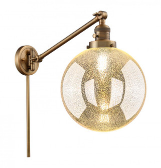 Beacon - 1 Light - 10 inch - Brushed Brass -Adjustable Swing Arm (3442|237-BB-G208-10)