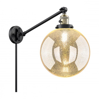 Beacon - 1 Light - 10 inch - Black Antique Brass -Adjustable Swing Arm (3442|237-BAB-G208-10)