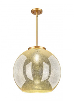 Athens - 1 Light - 18 inch - Satin Gold - Stem Hung - Pendant (3442|221-1S-SG-G128-18)