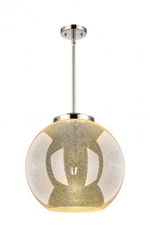 Athens - 1 Light - 16 inch - Polished Nickel - Stem Hung - Pendant (3442|221-1S-PN-G128-16)