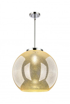 Athens - 1 Light - 18 inch - Polished Chrome - Stem Hung - Pendant (3442|221-1S-PC-G128-18)
