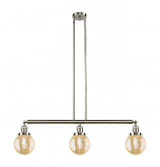 Beacon - 3 Light - 39 inch - Brushed Satin Nickel - Stem Hung - Adjustable Island Light (3442|213-SN-G208-6)