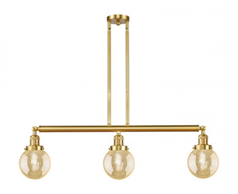 Beacon - 3 Light - 39 inch - Satin Gold - Stem Hung - Adjustable Island Light (3442|213-SG-G208-6)