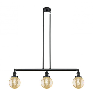 Beacon - 3 Light - 39 inch - Matte Black - Stem Hung - Adjustable Island Light (3442|213-BK-G208-6)