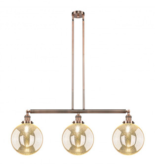 Beacon - 3 Light - 42 inch - Antique Copper - Stem Hung - Adjustable Island Light (3442|213-AC-G208-10)