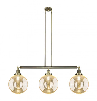 Beacon - 3 Light - 42 inch - Antique Brass - Stem Hung - Adjustable Island Light (3442|213-AB-G208-10)
