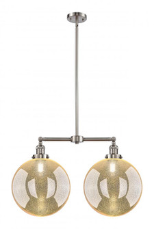 Beacon - 2 Light - 27 inch - Brushed Satin Nickel - Stem Hung - Adjustable Island Light (3442|209-SN-G208-12)