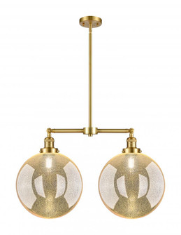 Beacon - 2 Light - 27 inch - Satin Gold - Stem Hung - Adjustable Island Light (3442|209-SG-G208-12)