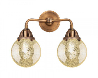 Beacon - 2 Light - 14 inch - Antique Copper - Bath Vanity Light (3442|288-2W-AC-G208-6)