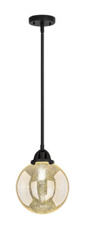 Beacon - 1 Light - 8 inch - Matte Black - Stem hung - Mini Pendant (3442|288-1S-BK-G208-8)