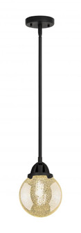 Beacon - 1 Light - 6 inch - Matte Black - Stem hung - Mini Pendant (3442|288-1S-BK-G208-6)