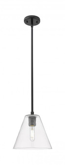 Crown Point - 1 Light - 8 inch - Matte Black - Pendant (3442|434-1S-BK-GBC-82)