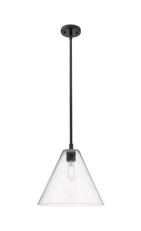Crown Point - 1 Light - 12 inch - Matte Black - Pendant (3442|434-1S-BK-GBC-124)