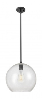 Crown Point - 1 Light - 12 inch - Matte Black - Pendant (3442|434-1S-BK-G124-12)