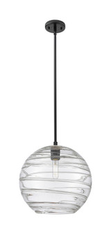 Crown Point - 1 Light - 12 inch - Matte Black - Pendant (3442|434-1S-BK-G1213-12CL)