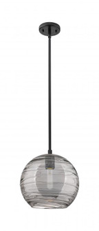 Crown Point - 1 Light - 10 inch - Matte Black - Pendant (3442|434-1S-BK-G1213-10SM)