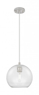 Crown Point - 1 Light - 8 inch - Satin Nickel - Cord Hung - Pendant (3442|434-1P-SN-G122-8)