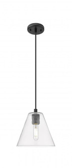 Crown Point - 1 Light - 8 inch - Matte Black - Pendant (3442|434-1P-BK-GBC-82)
