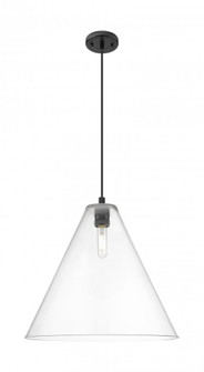 Crown Point - 1 Light - 16 inch - Matte Black - Pendant (3442|434-1P-BK-GBC-162)