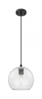 Crown Point - 1 Light - 8 inch - Matte Black - Cord Hung - Pendant (3442|434-1P-BK-G122-8)