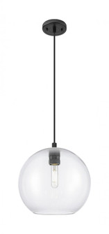 Crown Point - 1 Light - 10 inch - Matte Black - Cord Hung - Pendant (3442|434-1P-BK-G122-10)