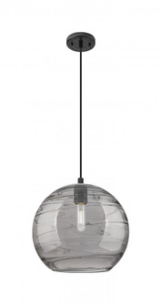 Crown Point - 1 Light - 12 inch - Matte Black - Cord Hung - Pendant (3442|434-1P-BK-G1213-12SM)
