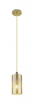 Crown Point - 1 Light - 5 inch - Brushed Brass - Cord Hung - Pendant (3442|434-1P-BB-G434-7ME)