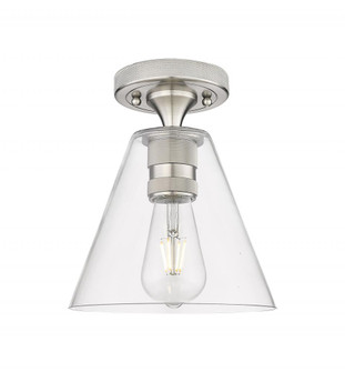 Crown Point - 1 Light - 8 inch - Satin Nickel - Flush Mount (3442|434-1F-SN-GBC-82)