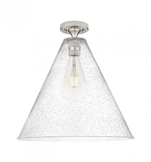 Crown Point - 1 Light - 16 inch - Satin Nickel - Flush Mount (3442|434-1F-SN-GBC-164)