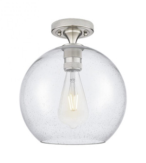 Crown Point - 1 Light - 10 inch - Satin Nickel - Flush Mount (3442|434-1F-SN-G124-10)