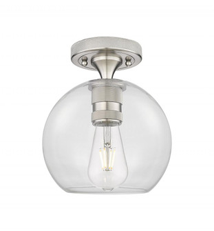 Crown Point - 1 Light - 8 inch - Satin Nickel - Flush Mount (3442|434-1F-SN-G122-8)