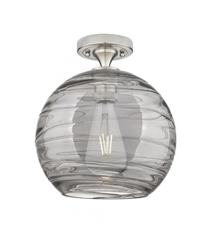 Crown Point - 1 Light - 10 inch - Satin Nickel - Flush Mount (3442|434-1F-SN-G1213-10SM)