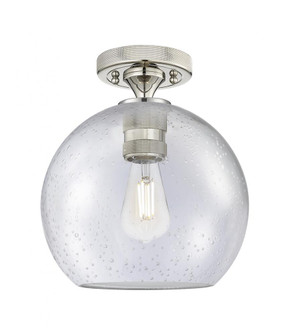 Crown Point - 1 Light - 8 inch - Polished Nickel - Flush Mount (3442|434-1F-PN-G124-8)