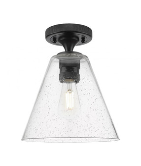 Crown Point - 1 Light - 8 inch - Matte Black - Flush Mount (3442|434-1F-BK-GBC-84)