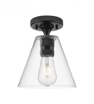 Crown Point - 1 Light - 8 inch - Matte Black - Flush Mount (3442|434-1F-BK-GBC-82)