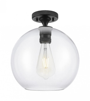 Crown Point - 1 Light - 10 inch - Matte Black - Flush Mount (3442|434-1F-BK-G122-10)