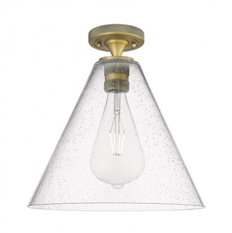Crown Point - 1 Light - 12 inch - Brushed Brass - Flush Mount (3442|434-1F-BB-GBC-124)