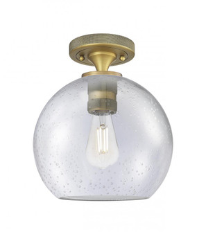 Crown Point - 1 Light - 8 inch - Brushed Brass - Flush Mount (3442|434-1F-BB-G124-8)