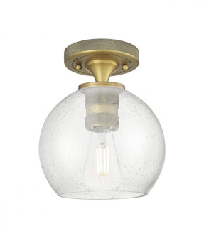 Crown Point - 1 Light - 6 inch - Brushed Brass - Flush Mount (3442|434-1F-BB-G124-6)