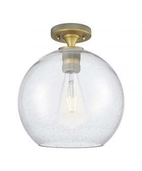 Crown Point - 1 Light - 10 inch - Brushed Brass - Flush Mount (3442|434-1F-BB-G124-10)