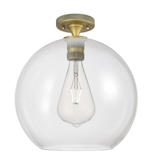 Crown Point - 1 Light - 12 inch - Brushed Brass - Flush Mount (3442|434-1F-BB-G122-12)