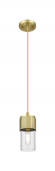 Bolivar - 1 Light - 5 inch - Brushed Brass - Pendant (3442|428-1P-BB-G428-7CL)