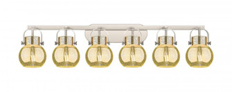Pilaster II Sphere - 6 Light - 46 inch - Satin Nickel - Bath Vanity Light (3442|423-6W-SN-G410-6ME)