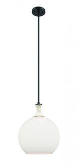 Astor - 1 Light - 12 inch - Matte Black - Mini Pendant (3442|415-1SR-BK-G121-12)