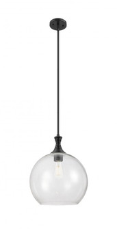 Astor - 1 Light - 14 inch - Matte Black - Pendant (3442|415-1S-BK-G122-14)