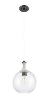 Astor - 1 Light - 10 inch - Matte Black - Cord hung - Mini Pendant (3442|415-1PR-BK-G122-10)