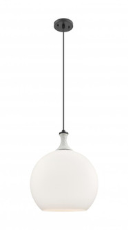 Astor - 1 Light - 14 inch - Matte Black - Cord hung - Pendant (3442|415-1PR-BK-G121-14)